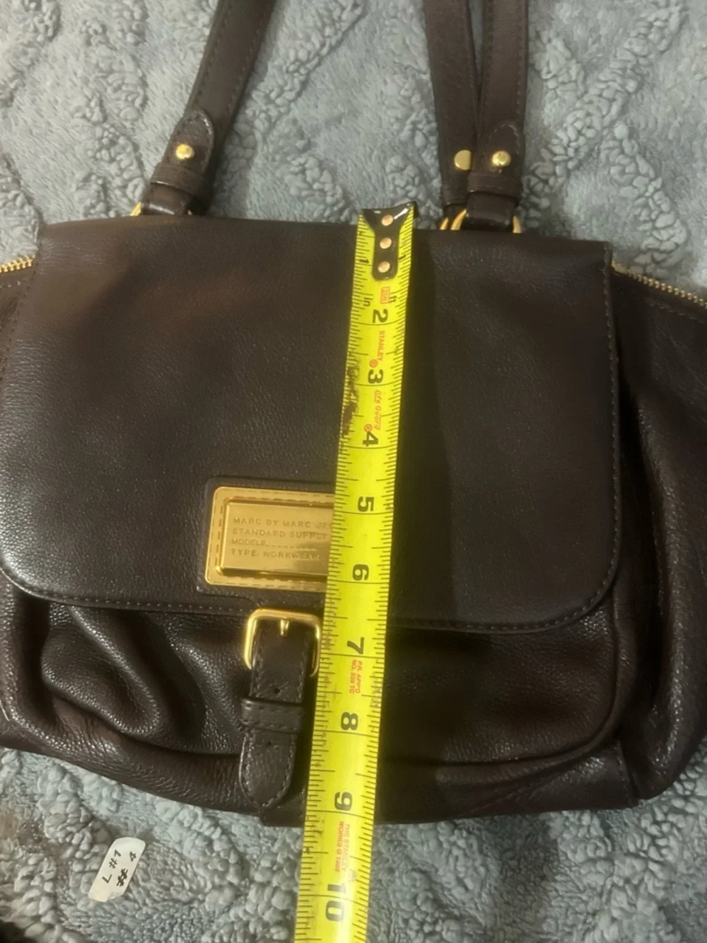 Marc By Marc Jacobs Dark Brown Leather Satchel with Gold Hardware